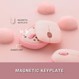 Rapoo M650 Bluetooth Multi-Device Silent Mouse, Dual Mode Bluetooth + 2.4G Wireless Mouse Pink