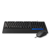 Rapoo NX2000 Wired Optical Mouse & Keyboard Combo Black