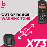 Beetel X-73 Cordless Landline Phone Black