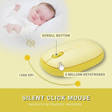 Rapoo M650 Bluetooth Multi-Device Silent Mouse, Dual Mode Bluetooth + 2.4G Wireless Yellow