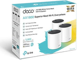 TP-Link Deco X25 AX1800 Whole-Home Mesh Wi-Fi 6 System, 2 Ports, 2.4 GHz/5 GHz Pack of 3