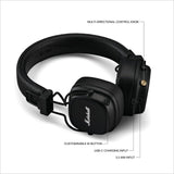 Marshall Major V Wireless On Ear Headphones, Black