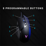 Rapoo  VPRO VT30 Optical Gaming Mouse, Featuring Pixart PMW 3327 Gaming Grade Black