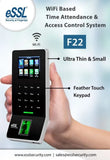 Essl F22 WiFi Enabled Fingerprint Time Attendance Machine with Access Control Feature, Lifetime Desktop Software, 3000 Users, 1 Lac Log, Cloud, Android App, Weigand Support
