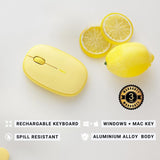Rapoo M650 Bluetooth Multi-Device Silent Mouse, Dual Mode Bluetooth + 2.4G Wireless Yellow