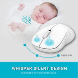 Rapoo 8000M Multi-Mode Keyboard & Mouse Bluetooth 3.0/4.0 Wireless 2.4 GHz 1300 DPI Combo-White