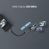 TP-Link UA430C USB 3.0 Type-C to SD & microSD Card Reader Dual Slot UHS-I 200MB/s 2TB Support