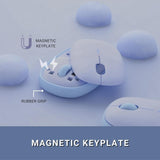 Rapoo M650 Bluetooth Multi-Device Silent Mouse, Dual Mode Bluetooth + 2.4G Wireless Purple