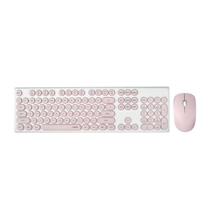 Rapoo Wireless Keyboard And Mouse Combo X260 Round Keys Pink BROOT COMPUSOFT LLP JAIPUR