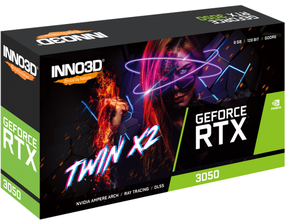 INNO3D GRAPHIC CARD RTX 3050 TWIN X2 8GB DDR6   RTX 3050 TWIN X2