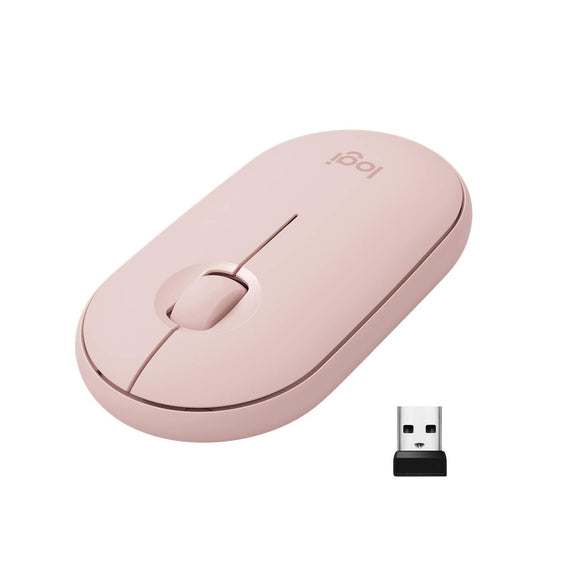 Logitech Pebble M350  Wireless Mouse with Bluetooth Rose