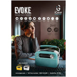 iGear Evoke Retro Modern style Radio and MP3 player with FM/AM/SW, 3 bands, Bluetooth Speaker