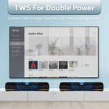 Tempt CineBar 24W Portable Wireless Soundbar Dual Bass RGB LED