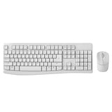 Rapoo X1800Pro Wireless Mouse & Keyboard Combo - 2.4G, 10M Range, Optical, Long Battery, Spill-Resistant Design,1000 DPI, Nano Receiver, Entry White