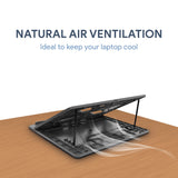 Amkette Ergo View Laptop Stand with 7 Adjustment Levels Black