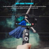 MOZA Mini-S Essential 3-Axis Gimbal for Mobile Advanced Shooting Modes, Black