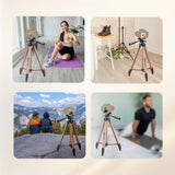 Digitek DTR 420LW Tripod for Camera & Smartphone with Holder – 4.26ft Max Height, 3Kg Load, 4-Section Legs, 3-Way Head, Quick Release Plate - Ideal for Photography & Videography