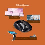 FINGERS GlidePro Wireless Mouse with Nano USB Receiver Highly Responsive  Compatible with Microsoft Windows, Mac & Linux OS