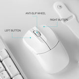 Rapoo X1800Pro Wireless Mouse & Keyboard Combo - 2.4G, 10M Range, Optical, Long Battery, Spill-Resistant Design,1000 DPI, Nano Receiver, Entry White