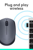 Logitech M170 Wireless Mouse - Grey