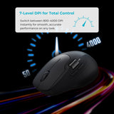 Rapoo MT560 Wireless Mouse Wireless Mouse 4000 DPI Sensor Environmentally Friendly Rechargeable Battery Ergonomic PC & Mac - Black