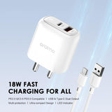 Oraimo Dual USB Fast Wall Charger & Micro-USB Cable OCW-I66D+C53