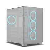 Ant Esports Gaming Cabinet Crystal Mirror White