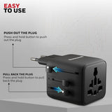 Honeywell International Universal Travel Adapter 12W Black HC00062