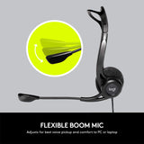 Logitech Wired Headphone H370 Black