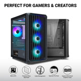 Ant Esports Gaming Cabinet 205 Mini 6F Black