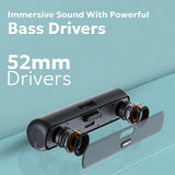 Tempt CineBar 24W Portable Wireless Soundbar Dual Bass RGB LED