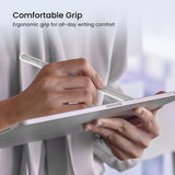 Portronics Glide Stylus Pencil for iPads Only, Angle Tilt Sensitivity, Palm Rejection, Attaches Magnetically, Battery LED Indicator, Type-C Charging, Only for iPads