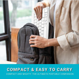 Rapoo 8000M Multi-Mode Keyboard & Mouse Bluetooth 3.0/4.0 Wireless 2.4 GHz 1300 DPI Combo-White