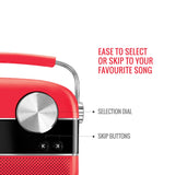 SAREGAMA Carvaan Premium Pop Portable Speaker Pre-loaded 5000 Evergreen Hindi Songs, 2.0Channel,  Candy Orange)