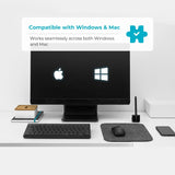 Rapoo 8000S Keyboard and Mouse Set Wireless 2.4 GHz 1300 DPI for Windows/iOS/Android,Tablet/Smartphone - 3 Years Warranty Combo- Black