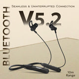 Tempt Rush X Neckband with 20 Hours Bluetooth Black