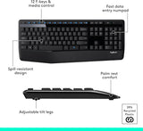 Logitech MK345 Wireless Keyboard and Mouse Combo Black