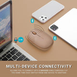 Rapoo M650 Bluetooth Multi-Device Silent Mouse, Dual Mode Bluetooth + 2.4G Wireless Brown
