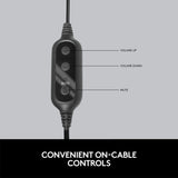 Logitech Wired Headphone H370 Black