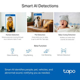 TP-Link Tapo C220 Pan Tilt Smart AI 2K 4MP QHD 1440p Home Security Wi-Fi Camera