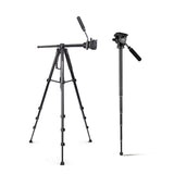 Digitek Tripod DPTR 895VD Professional Tripod CUM Monopod with Multipurpose Head for Low Level Shoot & Panning for Photography