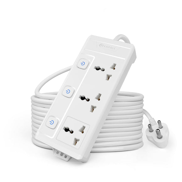 Cablet 3 Socket 3 Switch 4.5m Spike  3030-45