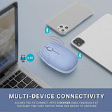Rapoo M650 Bluetooth Multi-Device Silent Mouse, Dual Mode Bluetooth + 2.4G Wireless Purple