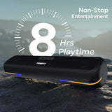 Tempt CineBar 24W Portable Wireless Soundbar Dual Bass RGB LED