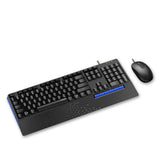 Rapoo NX2000 Wired Optical Mouse & Keyboard Combo Black