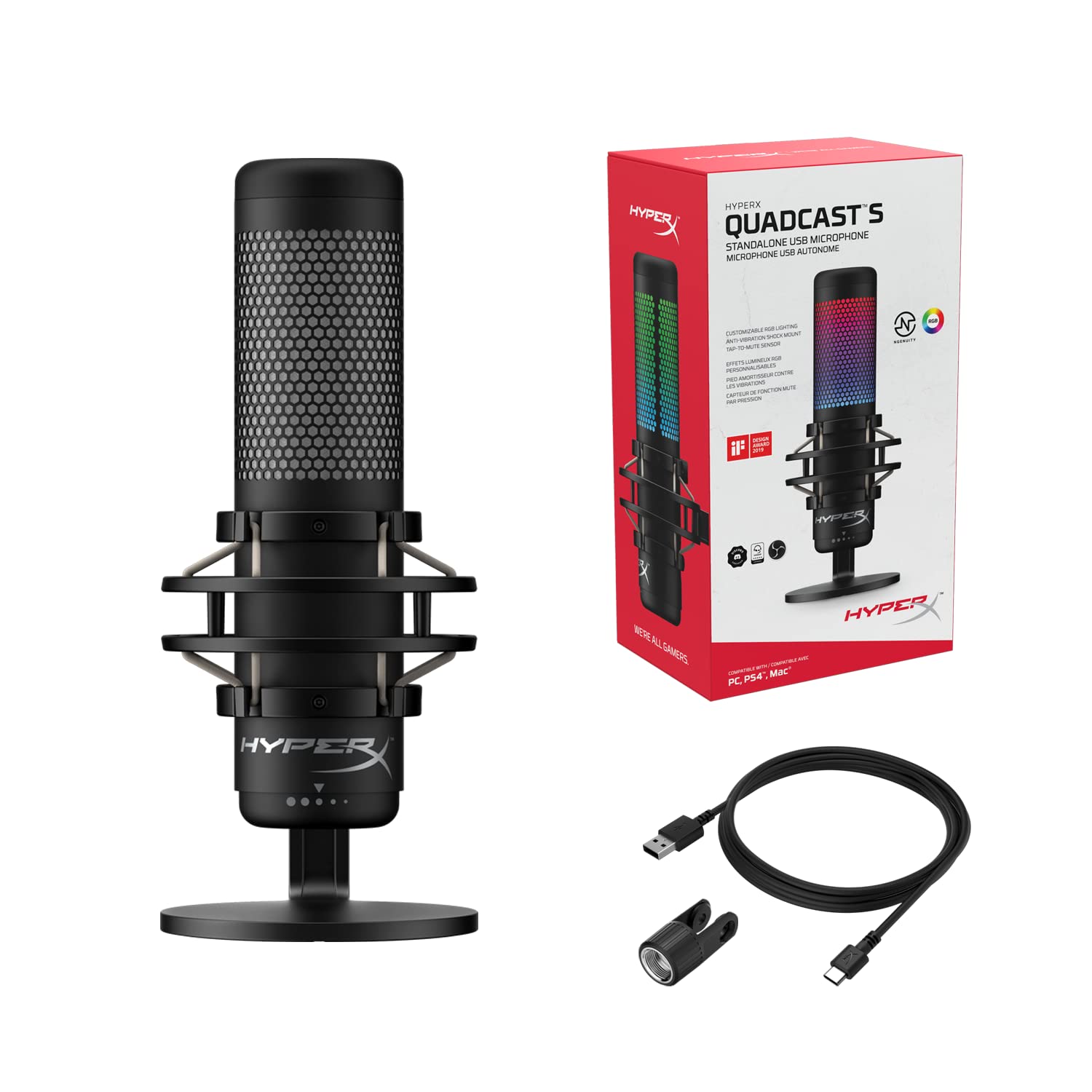 HyperX Quadcast high quality S RGB Microphone