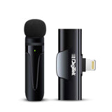 Digitek DWM-002 PRO Wireless Microphone for iPhone with Noise Cancellation, Collar Clip & Crystal-Clear Audio for Vlogs, YouTube, Interview & Live Streaming