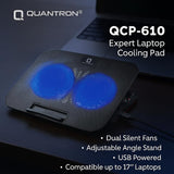 Quantron Laptop Cooling Pad Dual Fan 17 Inch QCP-610
