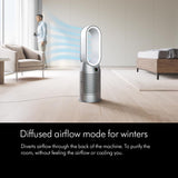 Dyson Purifier Hot+Cool Air Purifier with heater, HEPA+Activated Carbon Filter, Wi-Fi Enabled, HP07 White