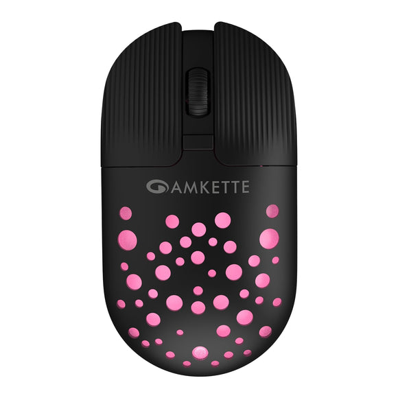 Amkette Hush Pro Spectra 2.4 GHz Silent Switch Wireless Mouse with Ergonomic Design Black